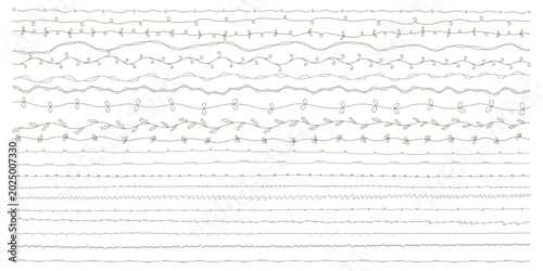 This Doodle divider set, designed in a minimalist line style in brown tones, is easy to use and versatile for various projects such as decorating cards, worksheets, school supplies for teachers 