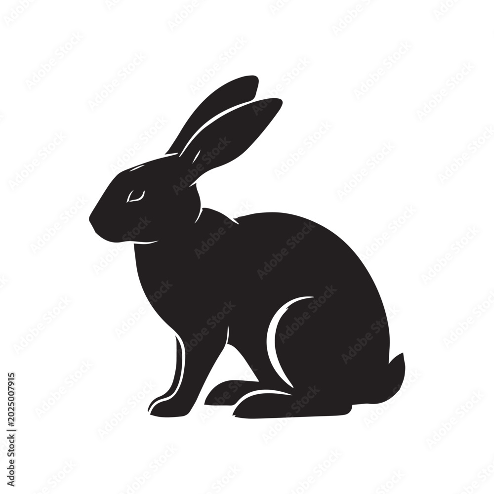 Obraz premium black silhouette of a rabbit