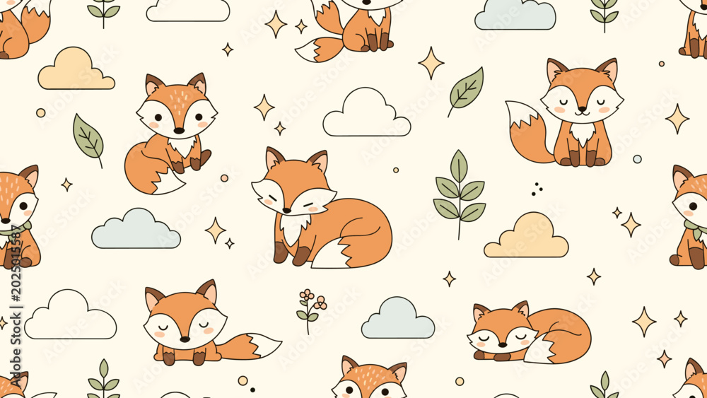 Fototapeta premium Foxes