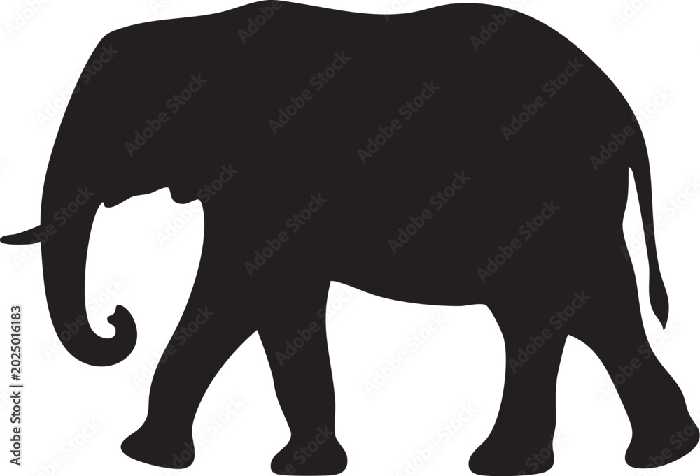 Fototapeta premium elephant silhouette vector