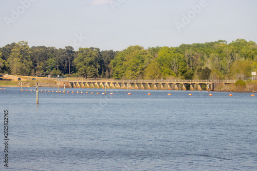 Spillway at Lake D'Arbonne in northern Louisiana during the springtime