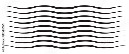 Tableau sur toile Waves line set