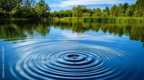 Nature's beauty: a calm lake filled with life