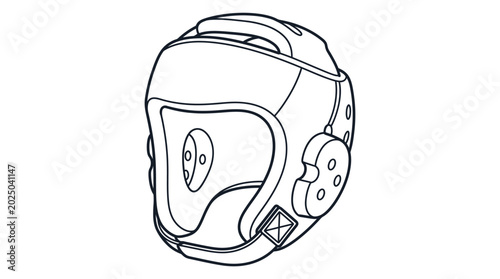 Картината върху платно Boxing Headgear Illustration