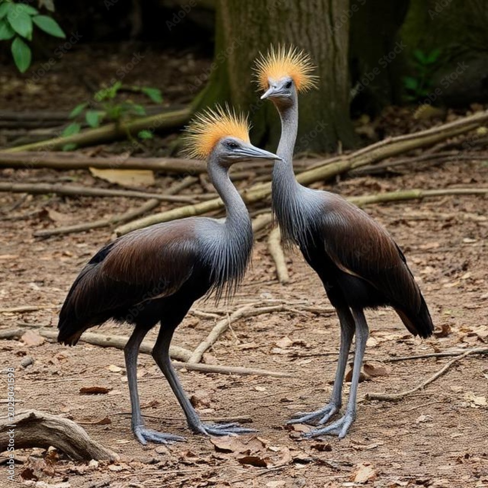 Naklejka premium grey crowned crane balearica regulorum