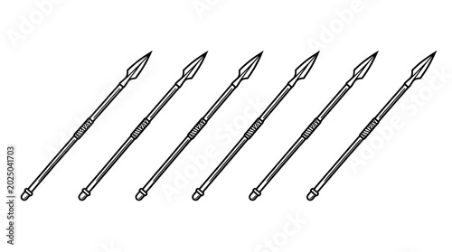 Tableau sur toile Ancient Spears Arranged Diagonally