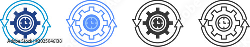Foto Progress icon set multiple style collection