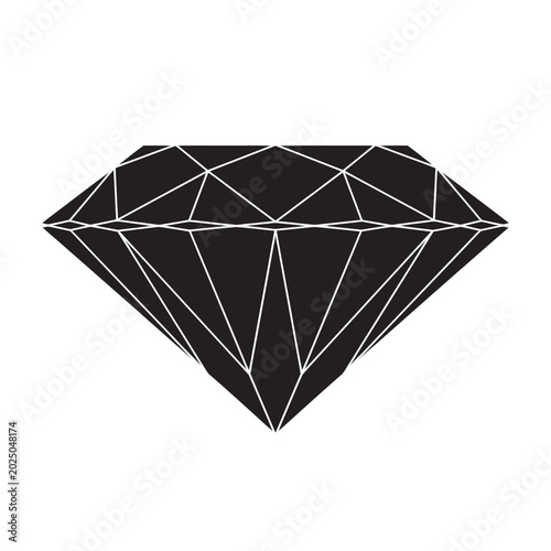 Quadro su tela Detailed Pear Shaped Diamond Cut Icon Graphic for Luxury Jewelry and Engagement
