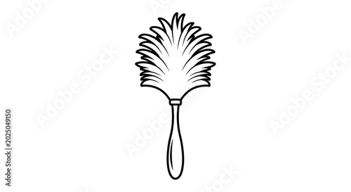 Valokuva Feather Duster Icon - Simple Line Art for Cleaning and Housekeeping