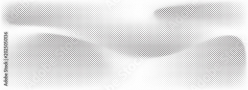 Flowing dots particles wave pattern 3D curve halftone black gradient curve shape isolated on white background. Vector in concept of technology, science, music, modern vector wave. vector ilustration