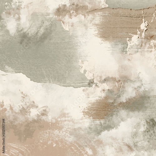Rough abstract textured background with muted earth tone paint washes and distressed elements, earth tones