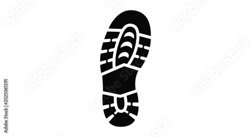 Shoe sole print silhouette