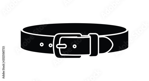 Fotografie Black belt with buckle silhouette