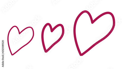 Foto Ilustración de varios corazones  en un fondo transparente para ser utilizado el