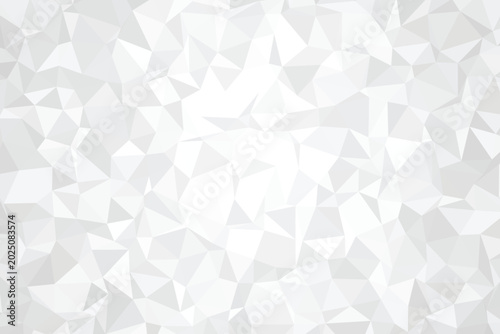 Schilderij op canvas White low-poly geometric polygonal background, texture abstract low poly
