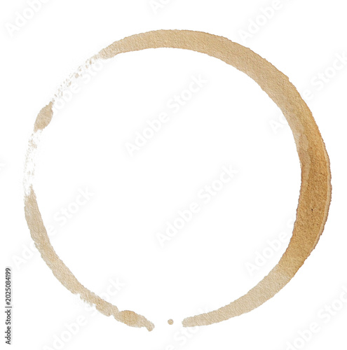 Transparent png of Brown coffee cup stain ring splash 