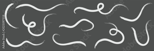 Obraz na płótnie Squiggles with circles seamless pattern