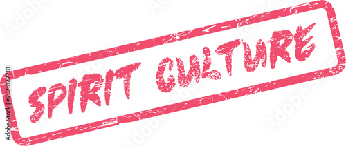 Принти на полотні Distressed red rubber stamp featuring the meaningful phrase Spirit Culture for i