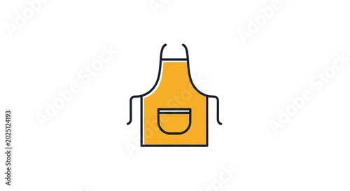 Yellow apron icon for cooking or work.