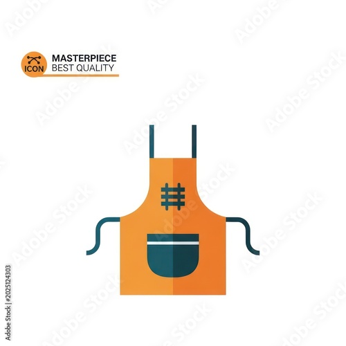 Apron with pocket for cooking tools.