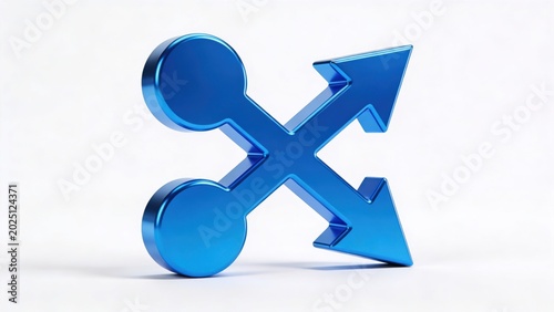 Blue Expand and Contract Arrows Icon, UI Element for and Resize Actions, Interface Symbol for Scaling Operations,