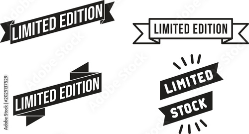 Limited Edition Icon set Collection Group Featuring Premium Badge Label Sticker Emblem Symbol Luxury Marketing Commerce Branding Exclusive Vintage Modern Vector Design.