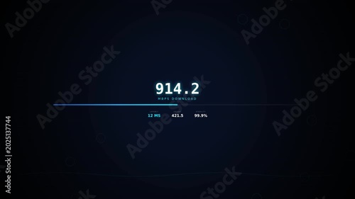 Digital dark screen displaying a precise loader with numerical metrics below, set against a sleek, futuristic interface