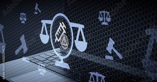 Φωτογραφία Digital representation of medical legislation and legal health regulations featu