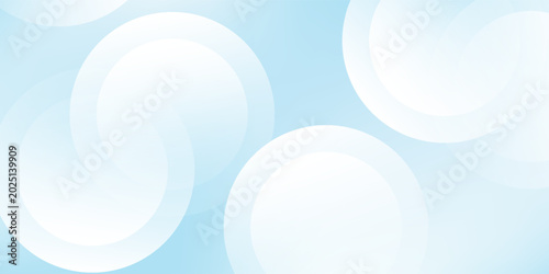 Tableau sur toile Soft abstract simple blue gradient abstract background semicircle shape
