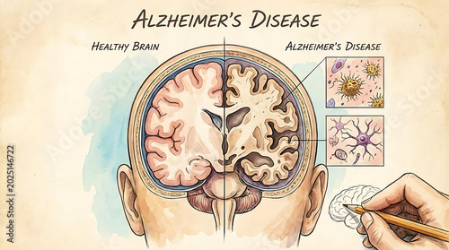 Elderly person struggling with Alzheimer disease and dementia symptoms, senior adult experiencing memory loss and mental confusion in a clinical medical setting for neurological healthcare.