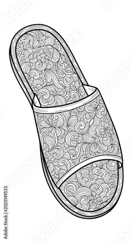 Isolated Fuzzy Slipper Outl...