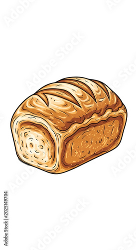 Isolated Golden Brown Loaf ...