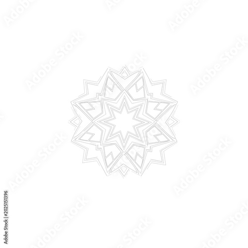 Abstract geometric star shape symbol graphic icon with geometric, abstract