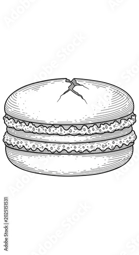 Isolated Macaron Cookie Lin...