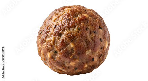 Isolated Meatball With Spic...