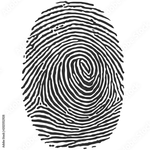 Modern Biometric Fingerprint Vector Illustration for Smartphone Security Digital Authentication Personal Identity Verification and Technology Interface Design