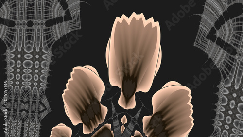 Quadro em tela Burning Ship Fractal Flowers