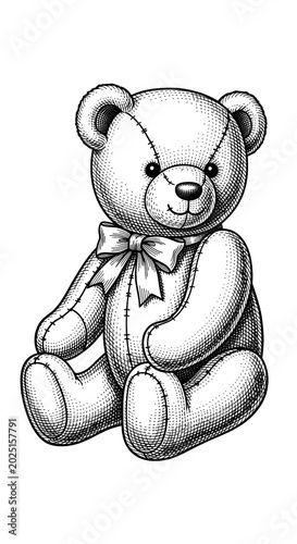 Isolated Vintage Teddy Bear...
