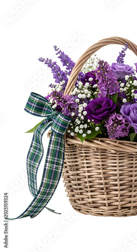 Isolated Wicker Flower Bask...