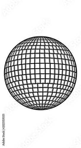 Isolated Wireframe Globe Sp...