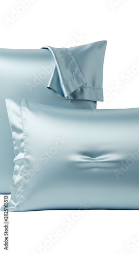 Light Blue Silk Pillowcases...