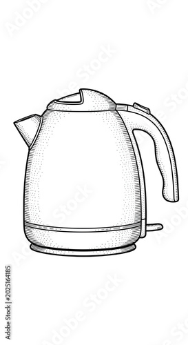 Line Drawing Electric Kettl...