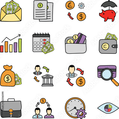 hand drawn vector collection icons