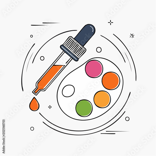Dropper and Color Palette Icon