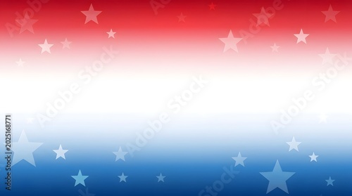 Modern 4th of July gradient background with subtle star silhouettes
