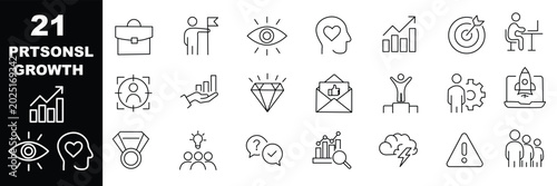 Fotografie Personal growth web icons