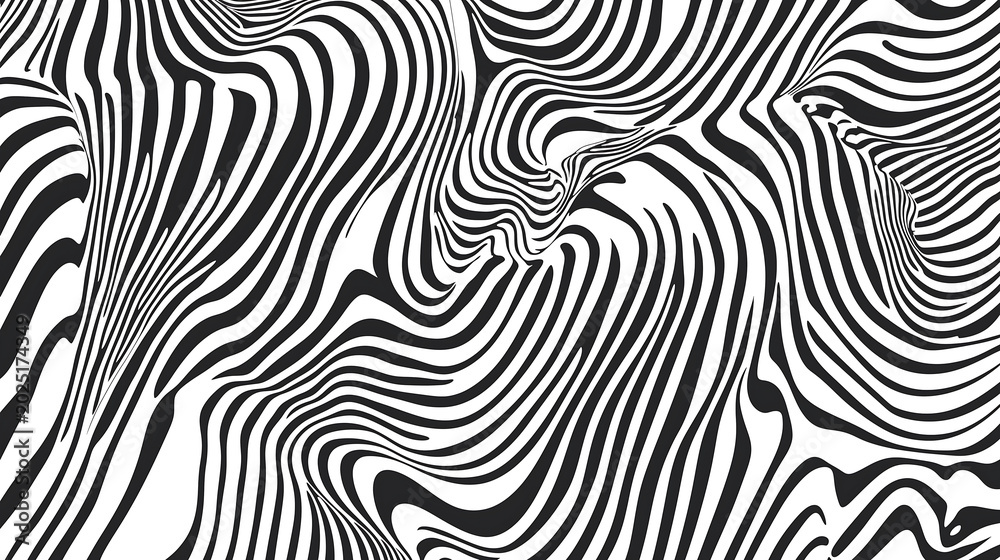 Fototapeta premium Black and white zebra pattern background.