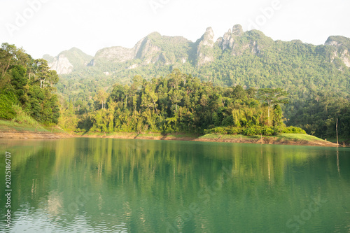 Landscape view of Khao Sok National Park, Surat Thani Province, Thailand