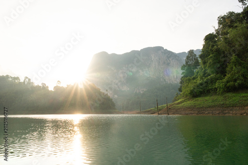 Landscape view of Khao Sok National Park, Surat Thani Province, Thailand