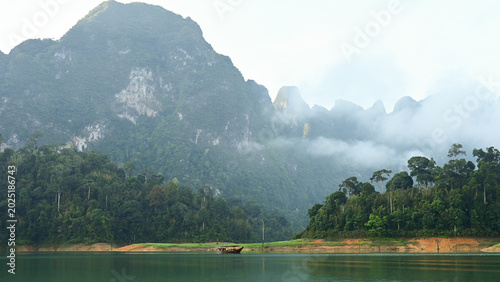 Landscape view of Khao Sok National Park, Surat Thani Province, Thailand